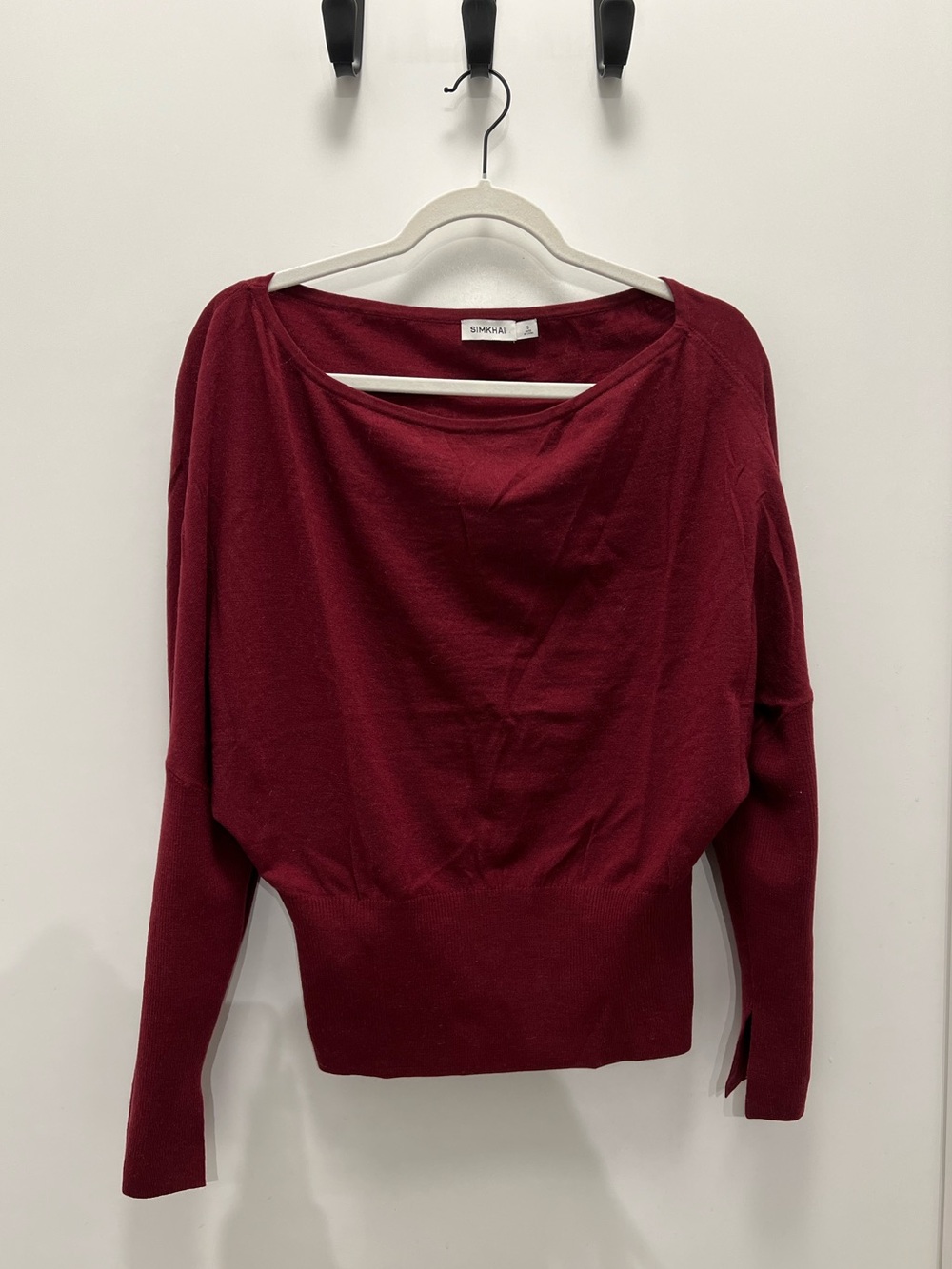 Simkhai
Lavina Draped Off Shoulder Sweater